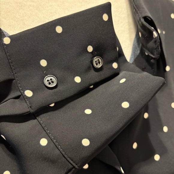 H&M Black Polka Dot Women's Button Front Top size XL - Picture 5 of 5